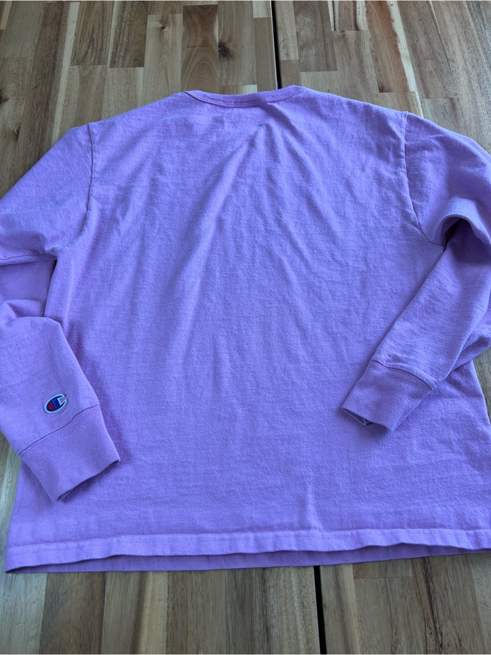 Vintage Champion Long Sleeve Tee Small Heather Orchid Pink Purple - Picture 7 of 8